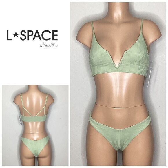 New. L*SPACE light green bikini. Small. Retails $214 - Picture 1 of 8